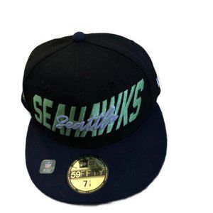 NWT Seattle Seahawks New Era 59Fifty NFL Draft Logo Fitted Hat